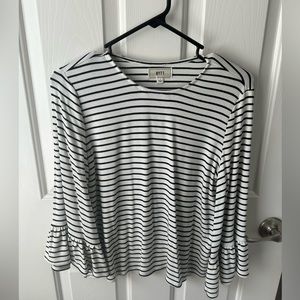 Black and white stripped blouse from NYTT, size small